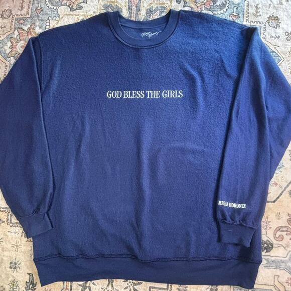 Megan Moroney Bless The Girls Inside Out Crewneck Sweatshirt Size XL embroidered - Picture 2 of 11